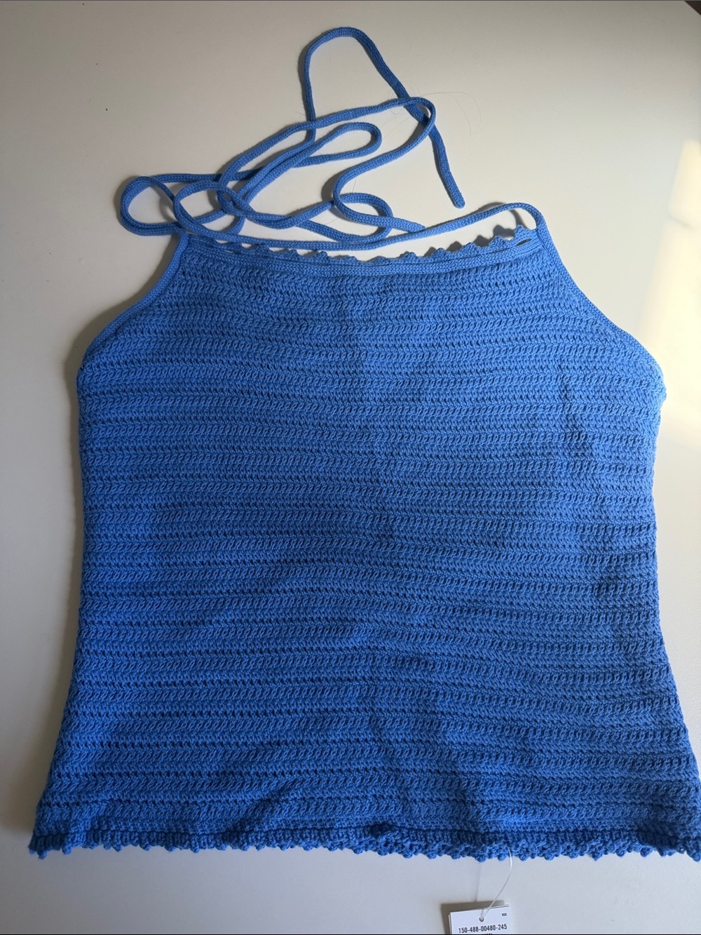 Abercrombie & Fitch Blue Crochet Halter Camisole